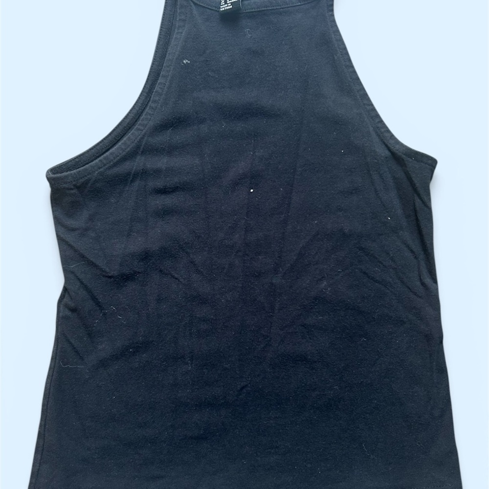 Forever 21 Black Highneck Racerback Tank